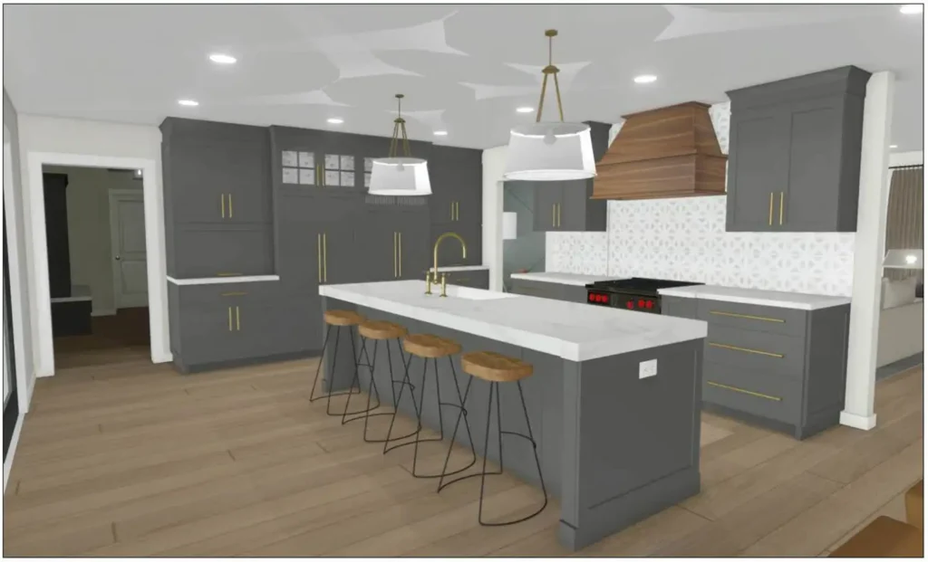 Gravel Lane Design Studio - 3D custom kitchen concept - Eureka, IL