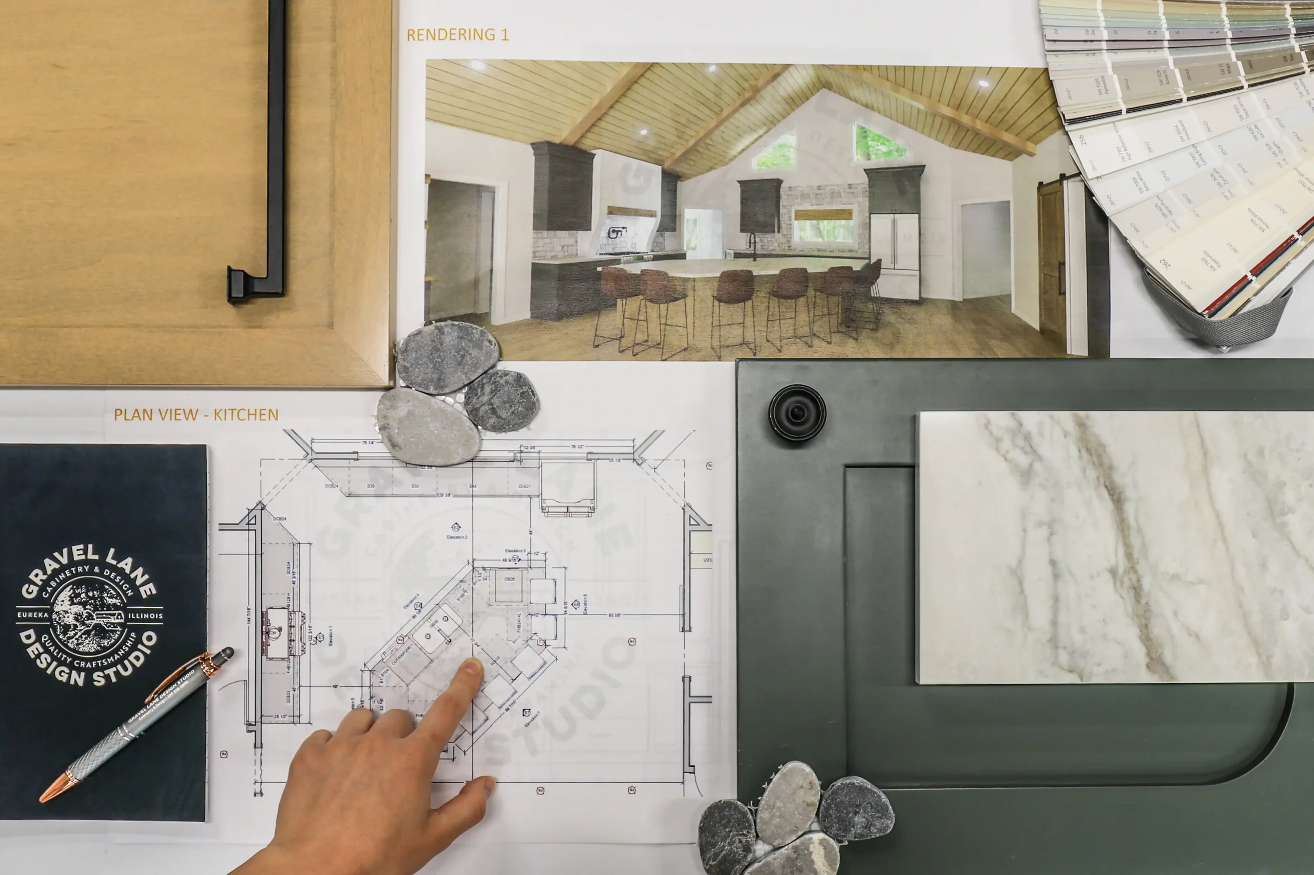 GRAVEL LANE DESIGN - Working with an Interior Designer - a design scheme for a specific project in Central Illinois.